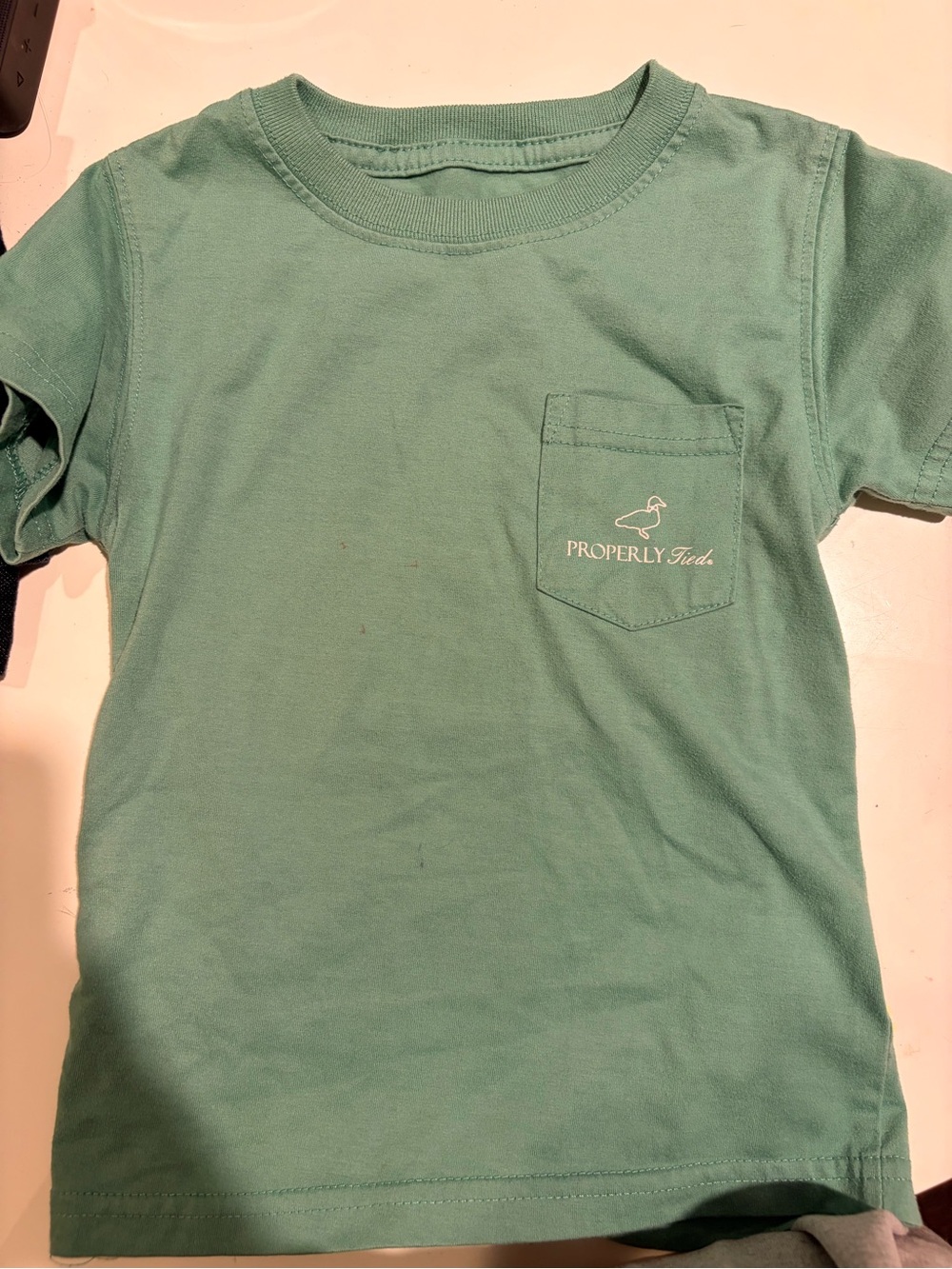 Kids' Properly Tied Short Sleeve Pocket Tee - Seafoam Green